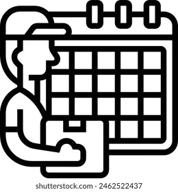 Calendar icon symbol vector image