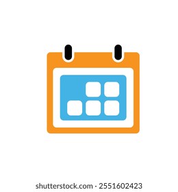 icono de calendario. Símbolo de calendario. ícono de Vector de calendario. momentos importantes o aniversarios. estilo de diseño sólido. Plantilla de diseño de Vector