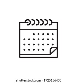 Symbol für den Kalender isoliert