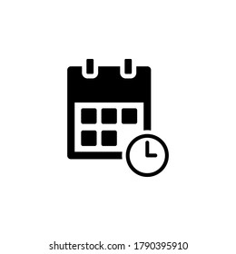 Calendar icon symbol vector isolated on white background