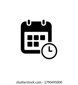 Calendar icon symbol vector isolated on white background