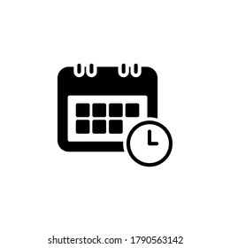 Calendar icon symbol vector isolated on white background