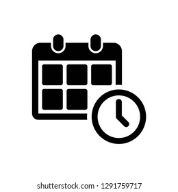 calendar icon symbol vector. on white background