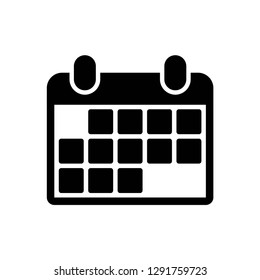 calendar icon symbol vector. on white background