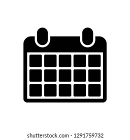 calendar icon symbol vector. on white background