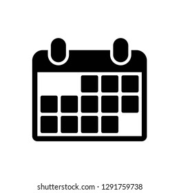calendar icon symbol vector. on white background