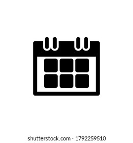 Calendar icon. Symbol vector on white background.