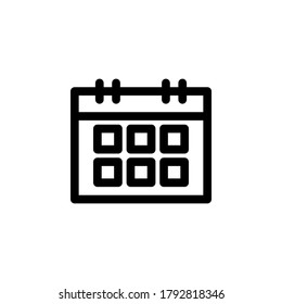 Kalendersymbol. Symbolvektor auf weißem Hintergrund.