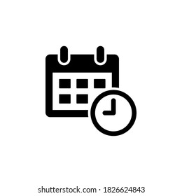 Símbolo de icono del calendario vector de fondo blanco