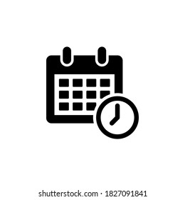 Calendar icon symbol vector on white background.