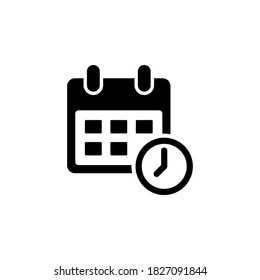 Calendar icon symbol vector on white background.