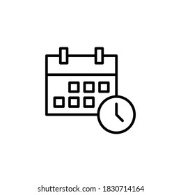 Kalendersymbol, Vektorgrafik auf weißem Hintergrund.