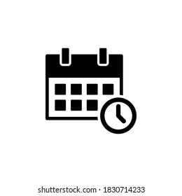 Calendar icon symbol vector on white background.