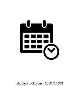 Calendar icon symbol vector on white background.