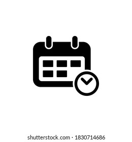 Calendar icon symbol vector on white background.