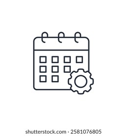 Calendar icon symbol vector sign isolated on white background illustration for graphic and web design