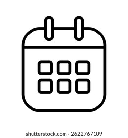 icono de calendario. Símbolo de calendario. ícono de Vector de calendario. calendario simple