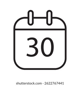 icono de calendario. Símbolo de calendario. ícono de Vector de calendario. calendario simple