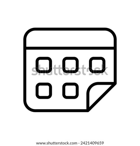 calendar icon symbol vector template