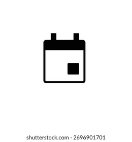 Icono de calendario que simboliza la fecha, la programación o el recordatorio de eventos que se utiliza como logotipo 