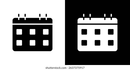 Calendar icon symbols. Vector illustration.