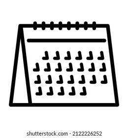 icono de calendario, calendario de tabla, ilustración de símbolo de icono de fecha, vector de icono de programación