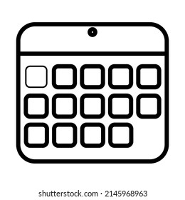calendar icon, table calendar, date icon symbol illustration, schedule vector