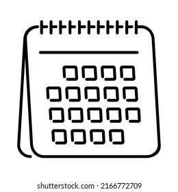 calendar icon, table calendar, date icon symbol illustration, schedule vector