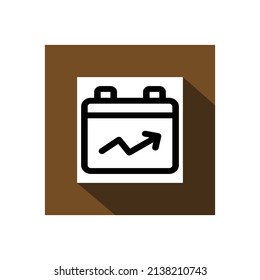 calendar icon, technology icon, vector illustration