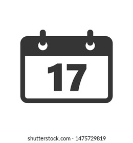 Calendar icon template color editable. Calendar symbol vector sign isolated on white background.