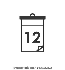 Calendar icon template color editable. Calendar symbol vector sign isolated on white background.