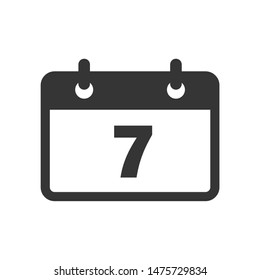 Calendar icon template color editable. Calendar symbol vector sign isolated on white background.