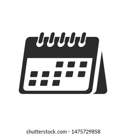 Calendar icon template color editable. Calendar symbol vector sign isolated on white background.