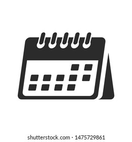Calendar icon template color editable. Calendar symbol vector sign isolated on white background.