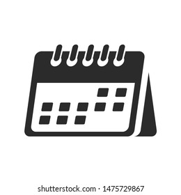 Calendar icon template color editable. Calendar symbol vector sign isolated on white background.