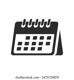 Calendar icon template color editable. Calendar symbol vector sign isolated on white background.
