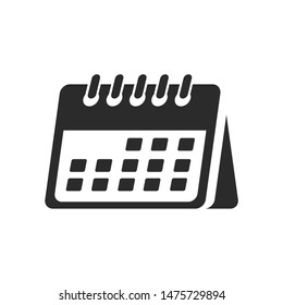 Calendar icon template color editable. Calendar symbol vector sign isolated on white background.