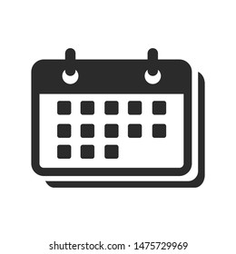 Calendar icon template color editable. Calendar symbol vector sign isolated on white background.