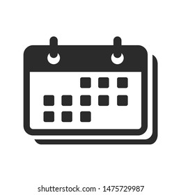 Calendar icon template color editable. Calendar symbol vector sign isolated on white background.