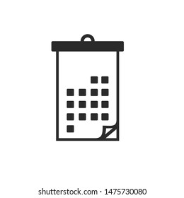 Calendar icon template color editable. Calendar symbol vector sign isolated on white background.
