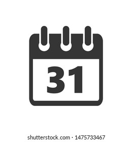 Calendar icon template color editable. Calendar symbol vector sign isolated on white background.