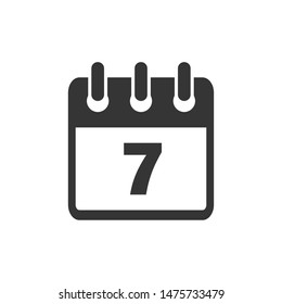 Calendar icon template color editable. Calendar symbol vector sign isolated on white background.