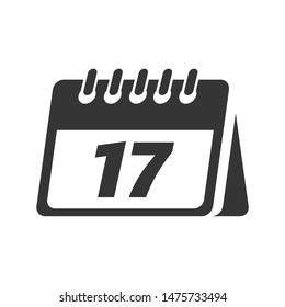 Calendar icon template color editable. Calendar symbol vector sign isolated on white background.