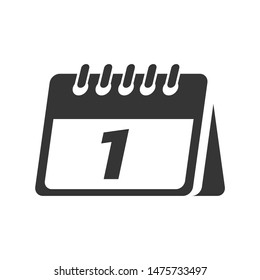 Calendar icon template color editable. Calendar symbol vector sign isolated on white background.