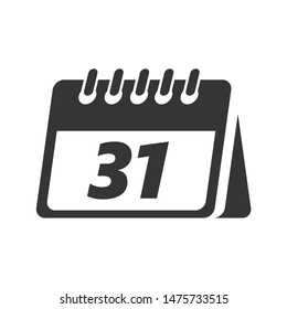 Calendar icon template color editable. Calendar symbol vector sign isolated on white background.
