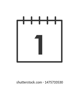 Calendar icon template color editable. Calendar symbol vector sign isolated on white background.