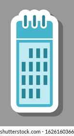 Calendar icon that symbolizes date and deadline. All the objects, shadows and background are in different layers. 
