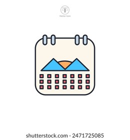 Calendar Icon theme symbol vector illustration isolated on white background