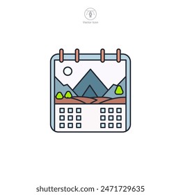 Calendar Icon theme symbol vector illustration isolated on white background