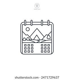 Calendar Icon theme symbol vector illustration isolated on white background